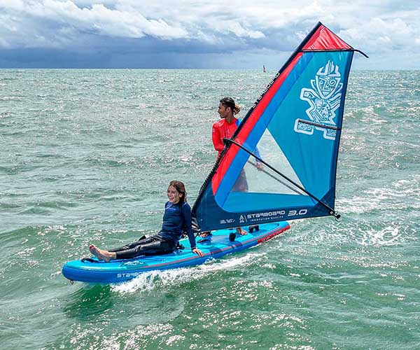 Starboard Go Windsurfer + Evolution II Rig mit Finne und Schwert einfach nur Spaß